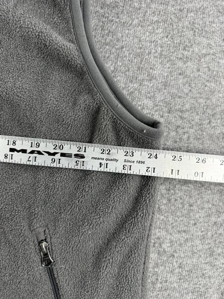 Винтажный Land's End полный молнии серый флисовый жилет в мужской размер XL США сделано - Изображение 2 из 4