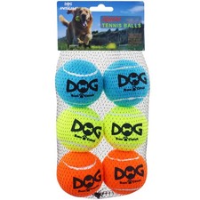INSUM Small Tennis Balls for Dogs - 6 Pack 2.0" Squeaky Dog Small, 6