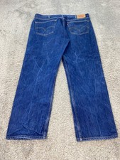 Levis 501 Jeans Men 42x30 Original Straight Leg Button Fly Smokey Fade Denim Vtg