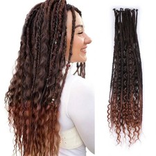 3 In 1 Mixed Hippie Single Ended Dreadlocks Synthetic Hair Extensions for Women