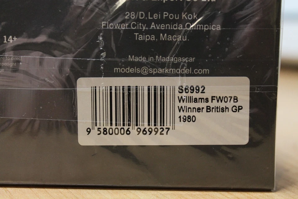 1:43 SPARK Alan Jones Williams FW07B 1980 British GP - Image 4 of 4