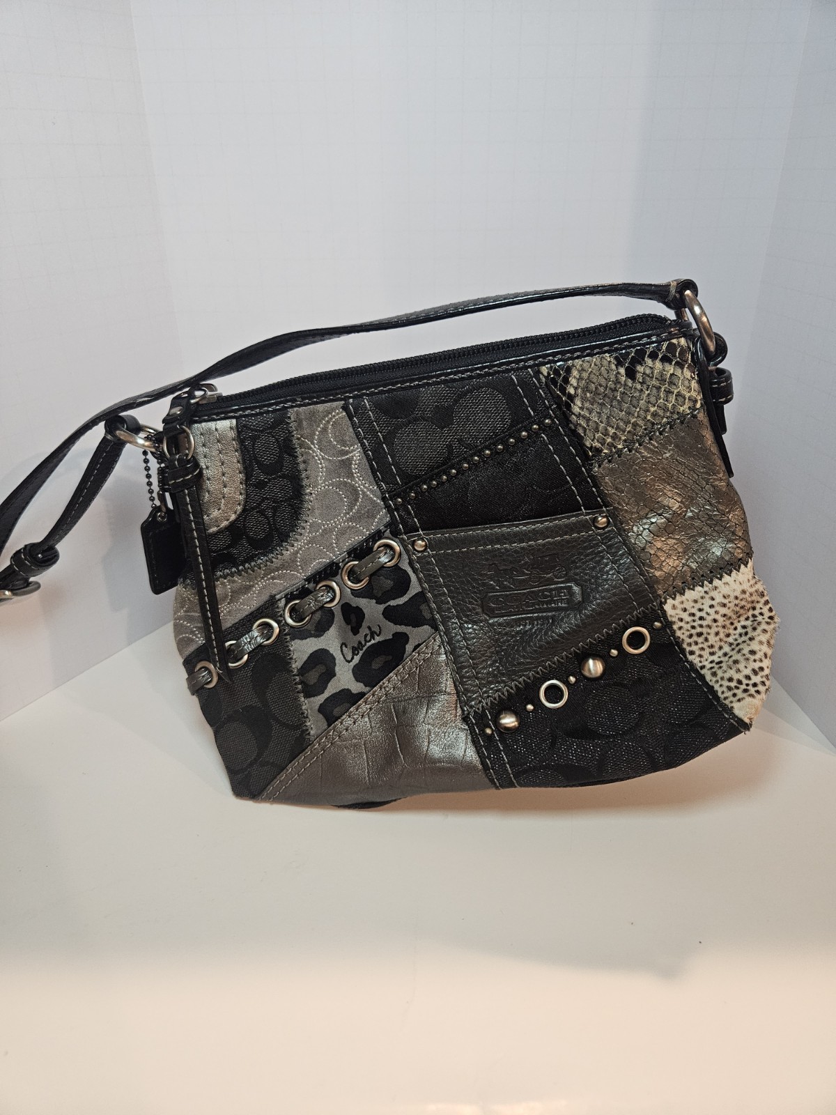 Authentic Coach Patchwork Mini Hobo Shoulder Bag … - image 2