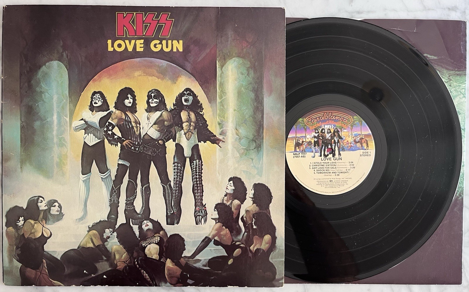 KISS Love Gun Vinyl Record Album LP 1st Orig 1977 Press STERLING Pitman EX NICE
