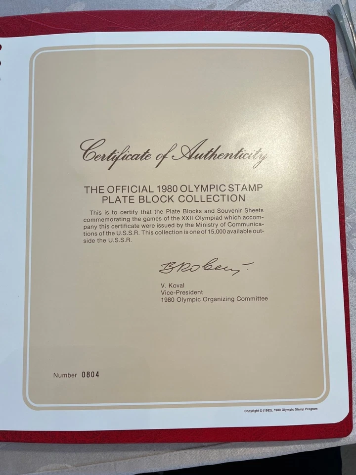 Rare Olympic Moscow 1980 Russian Plate Block Stamp Collection American Express - Image 2 of 4