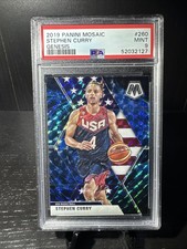 2019-20 Panini Mosaic - Stephen Curry USA Basketball #260 Genesis Prizm PSA 9