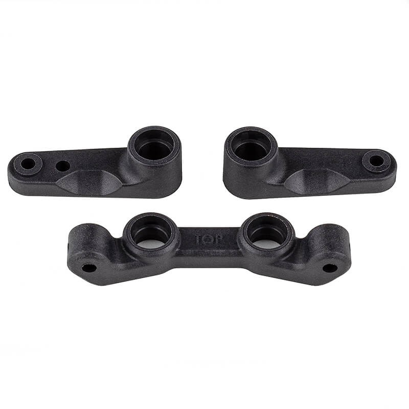 Team Associated RC10b7 Front Steering Bellcrank/Rack Carbon