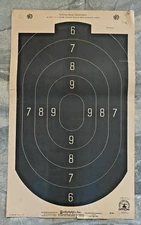 VTG OFFICIAL  NRA B-24 50 FOOT SILHOUETTE TARGET 20" X 12 1/4"