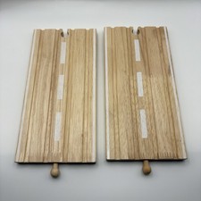 Wooden Train Track Long Road Straights x2 – Wooden Railway Compatible