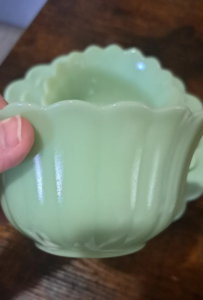 Juego de vajilla de jadita festoneada Pioneer Woman 2 tazones plato de ensalada plato de cena Foto 2 de 4