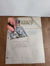 Sewing with Nancy Pick Your Pocket Booklet Nancy Zieman 19 Pages
