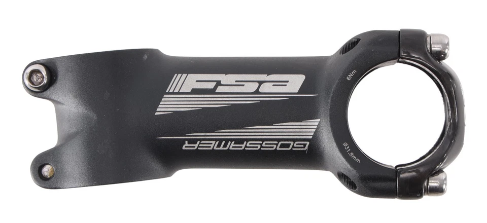 FSA Gossamer Carbon Alloy Road Bike Stem 31.8 x 90mm 6° Black Gravel CX MTB Race - Изображение 3 из 4