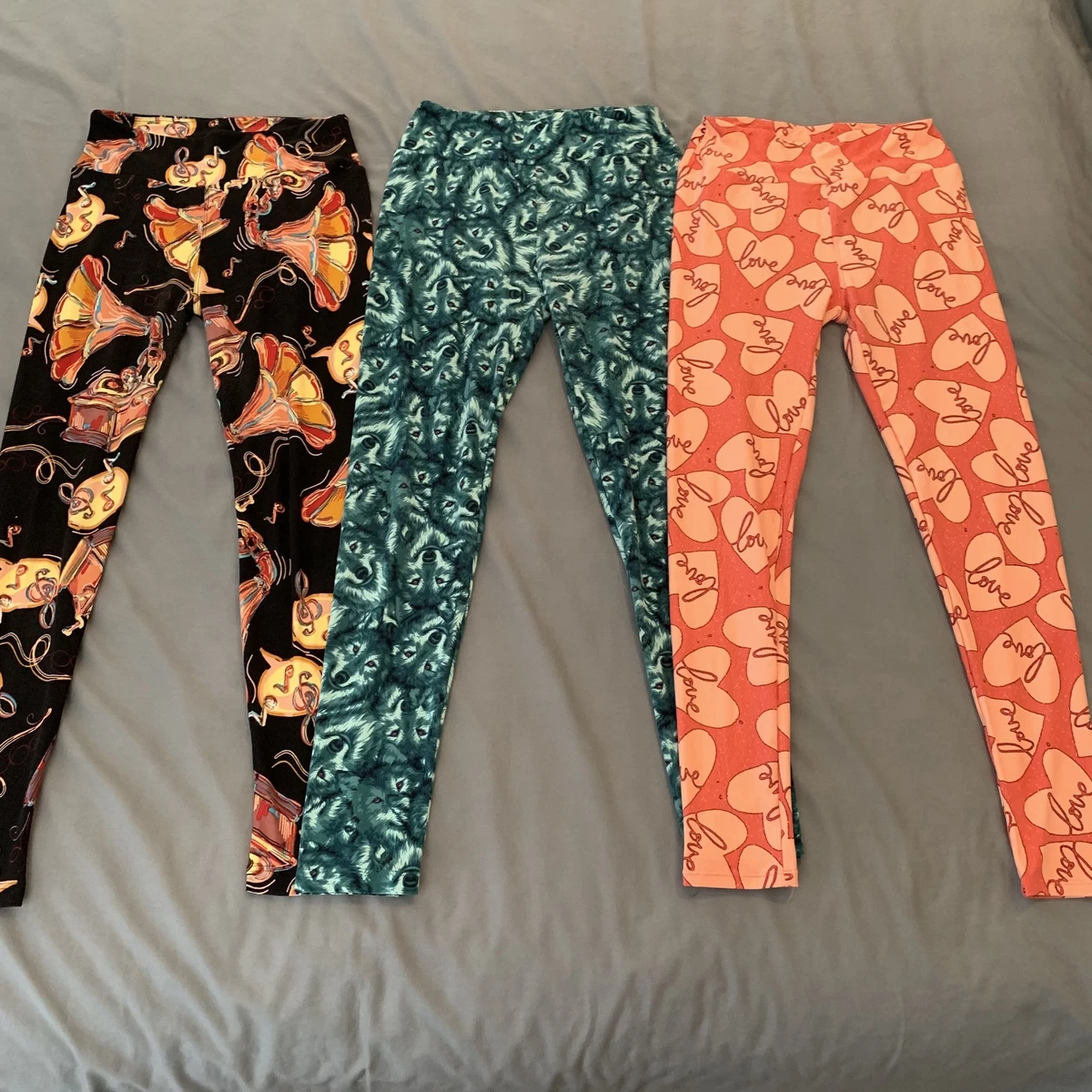 Legging LuLaRoe OS Dentelle Rouge – Saint-Valentin, Neuf Avec étiquettes