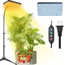 Grow Light with Tripod Stand and Timer, Sunlight Full Spectrum Grow Lights fo...