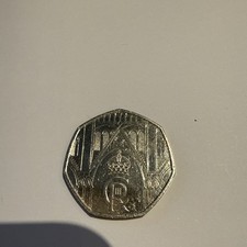 2023 UNCROWNED KING CHARLES III CORONATION 50P PENCE COIN 