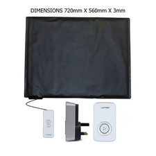 WIRELESS PRESSURE MAT PAD ALARM ALERT FLOOR DOOR BEDSIDE SECURITY 150M RANGE