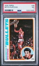 vintage PSA 7 - TOPPS 1978 MITCH KUPCHAK BASKETBALL CARD #48 - WASINGTON BULLETS
