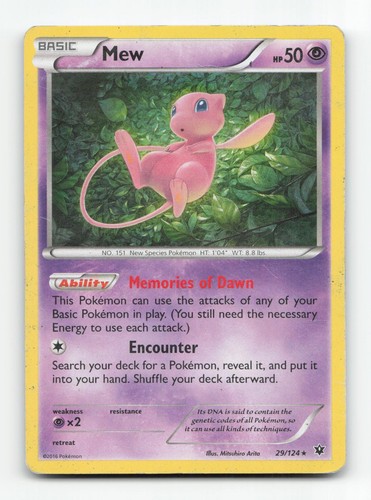 Mew 29/124 Holo Rare Fates Collide Pokemon HP