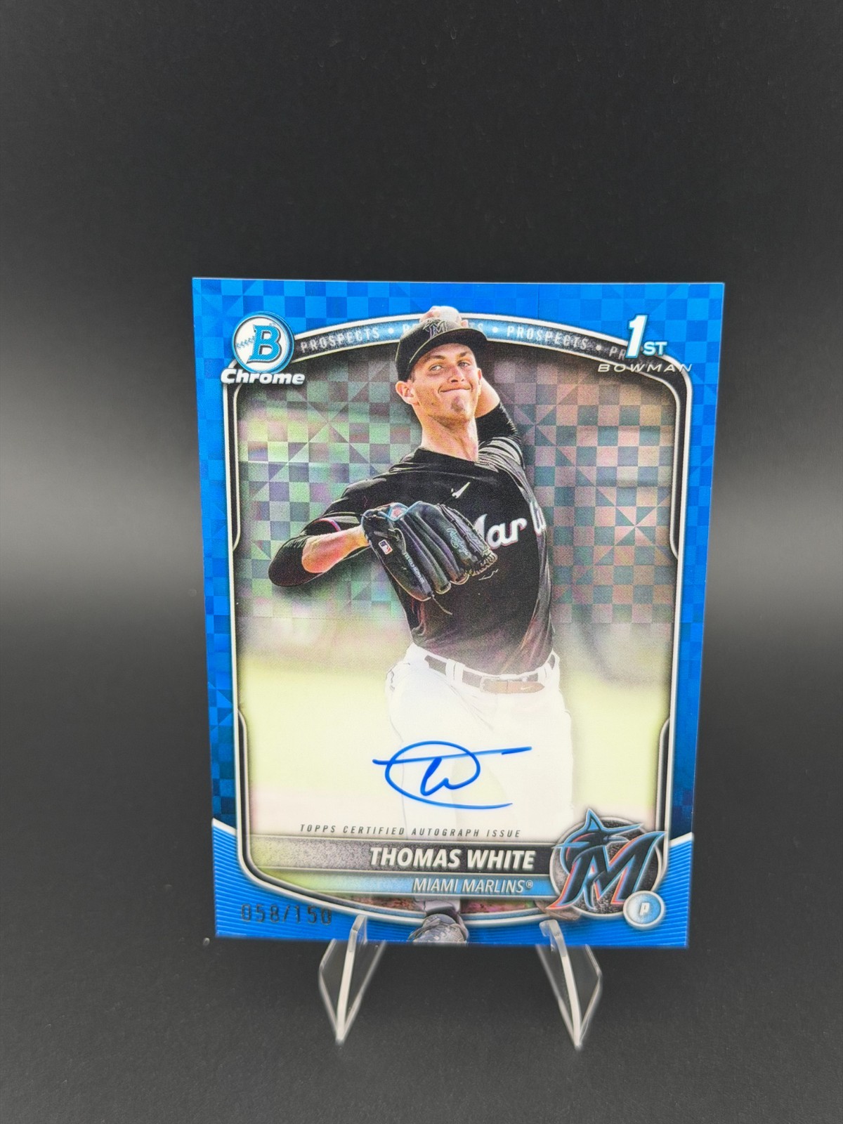 Thomas White 2025 Bowman Chrome #CPA-TW Blue Refractor Auto 1st RC /150