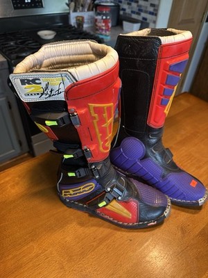 NOS Vintage AXO Motocross MX Boots Mens Size 8 Jeff Stanton Turbo RC2