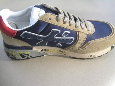 Premiata Herren Sneaker Mick Gr. 43  Dunkelblau/Grau Neu! OVP