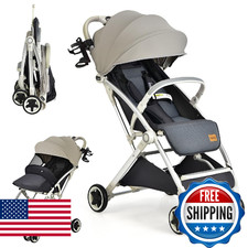 INFANS Lightweight Baby Stroller, Compact with One-Hand Fold, Travel Stroller fo