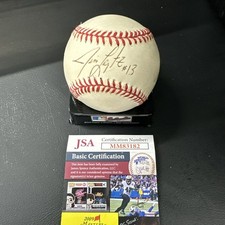 Jim Leyritz Signed American League Ball JSA Authenticated 
