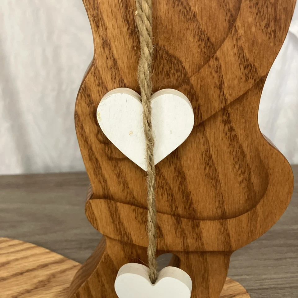 VTG Hand Made Wood Large Cat Feline Paper Towel Holder Folk Art - Image 4 of 4