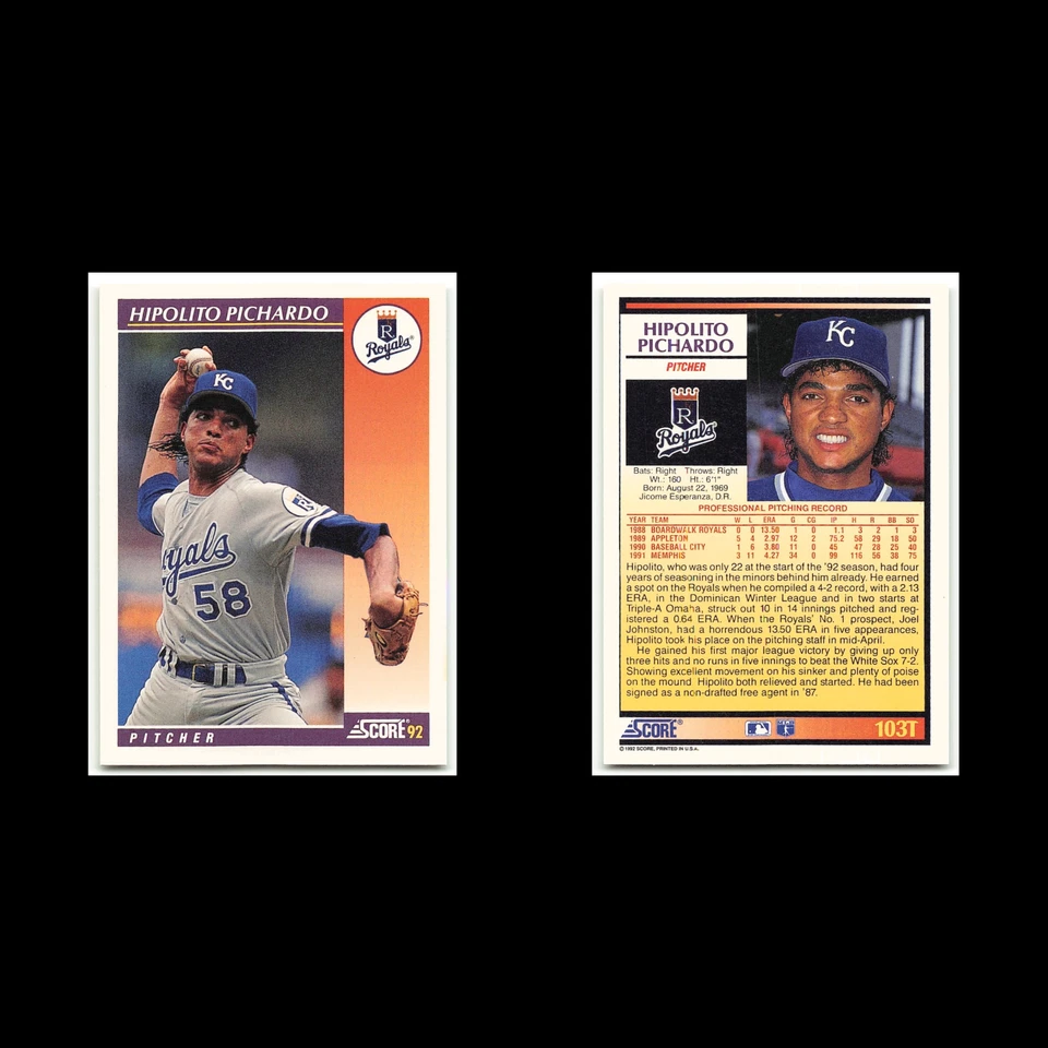 Hipolito Pichardo Rookie #103T 1992 Score Rookie - Traded Kansas City Royals MLB - Image 3 of 3
