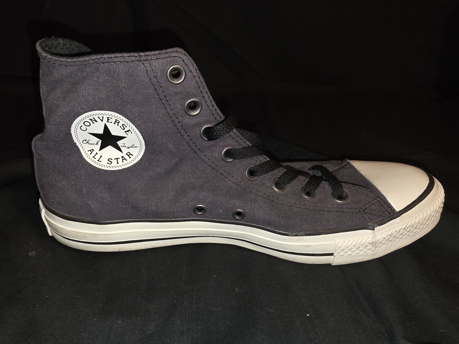 Converse All Star Chuck Taylor Gray Canvas Hi Top Shoes Sneakers M10.5 W12.5 thumbnail 9