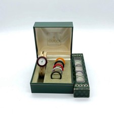 GUCCI Change Bezel Watch Quartz 10 Colors WORKING