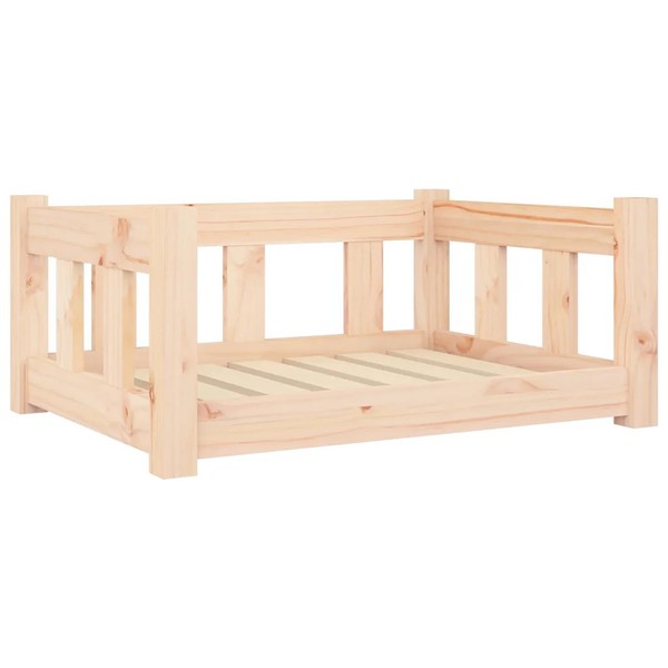 Hundebett 65,5X50,5X28 Cm Massivholz Kiefer-image