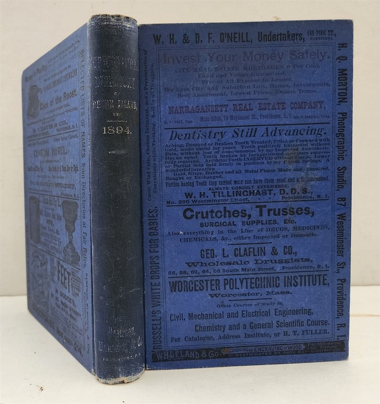1894 antique AGRICULTURAL DIRECTORY rhode island massachusetts connecticut w ads