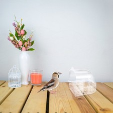 Bird Shower Bath Tub Transparent Plastic Design With Drawer For Parrot Cage Use