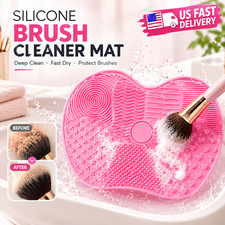 Silicone Makeup Brush Cleaner Mat Scrubber Pad Deep Cleaning Washing Tool