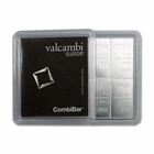 Valcambi 10 x 10 Gram Silver Bar CombiBar (100 Gram Total) - In Assay Card