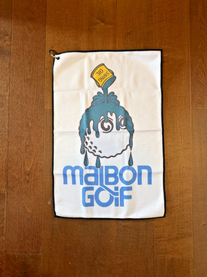 Malbon Golf Swing Oil Golf Towel White Microfiber Bag Towel