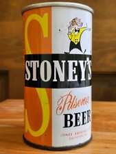 STONEY'S PILSENER BEER - EARLY 1960'S - 12OZ ZIP TAB CAN - SMITHTON PA