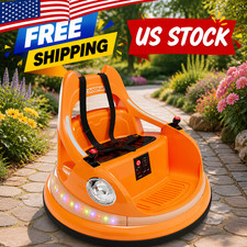 Car, 12V Electric Ride On Bumper Car for Kids, 360  Spin Toddler Bum Bumper Kids