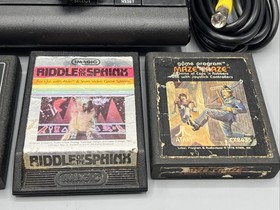 Atari 7800 Pro System Bundle w/ 2 Joysticks -4 Games & Cords {TESTED WORKING} B