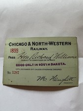 1890 Chicago & North-Western Railway Annual Pass No. 2374 Issued to Hon. Richard Williams — listing 2