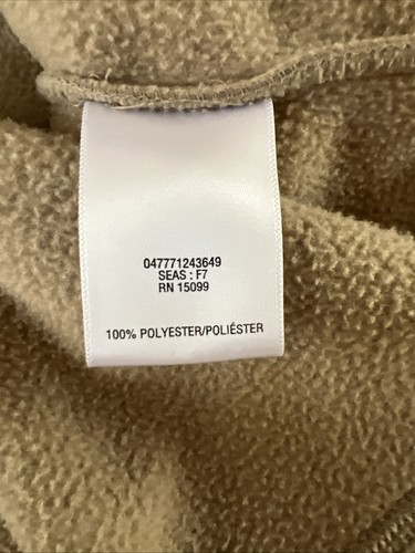 Outdoor Life Fleece Full Zip Vest Men’s Size XL Tan Sleeveless Mock Neck Pockets - Picture 7 of 9