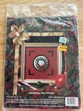 True Colors Ribbon Embroidery Kit Christmas Mini Wreath Open Package