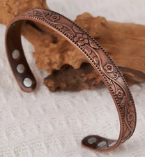 Copper Magnetic Bracelet for Arthritis Pain Relief Powerful Magnets Energy Cuff