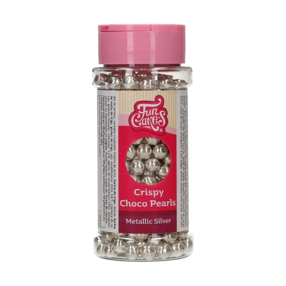 Metallic Silver Crispy Choco Pearls 60g