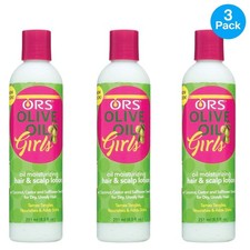 ORS Olive Oil Girls Hair  Scalp Lotion 8.5oz 3 Pack New