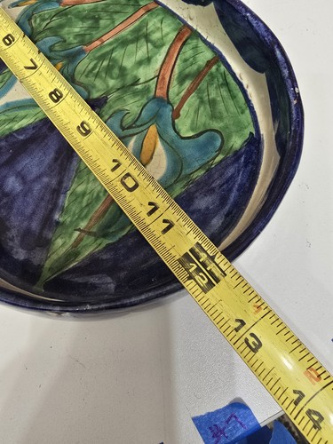 Beautiful Oval Pottery Serving Platter Or Dish With Flowers - Picture 3 of 7