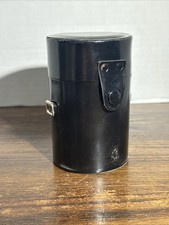 Vintage Hard Leather Lens Case Leather With Strap Made in Japan