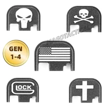 Aluminum Rear Cover Slide Back Plate fits Glock Gen 1-4 G17 19 21 22 23 24 26 27