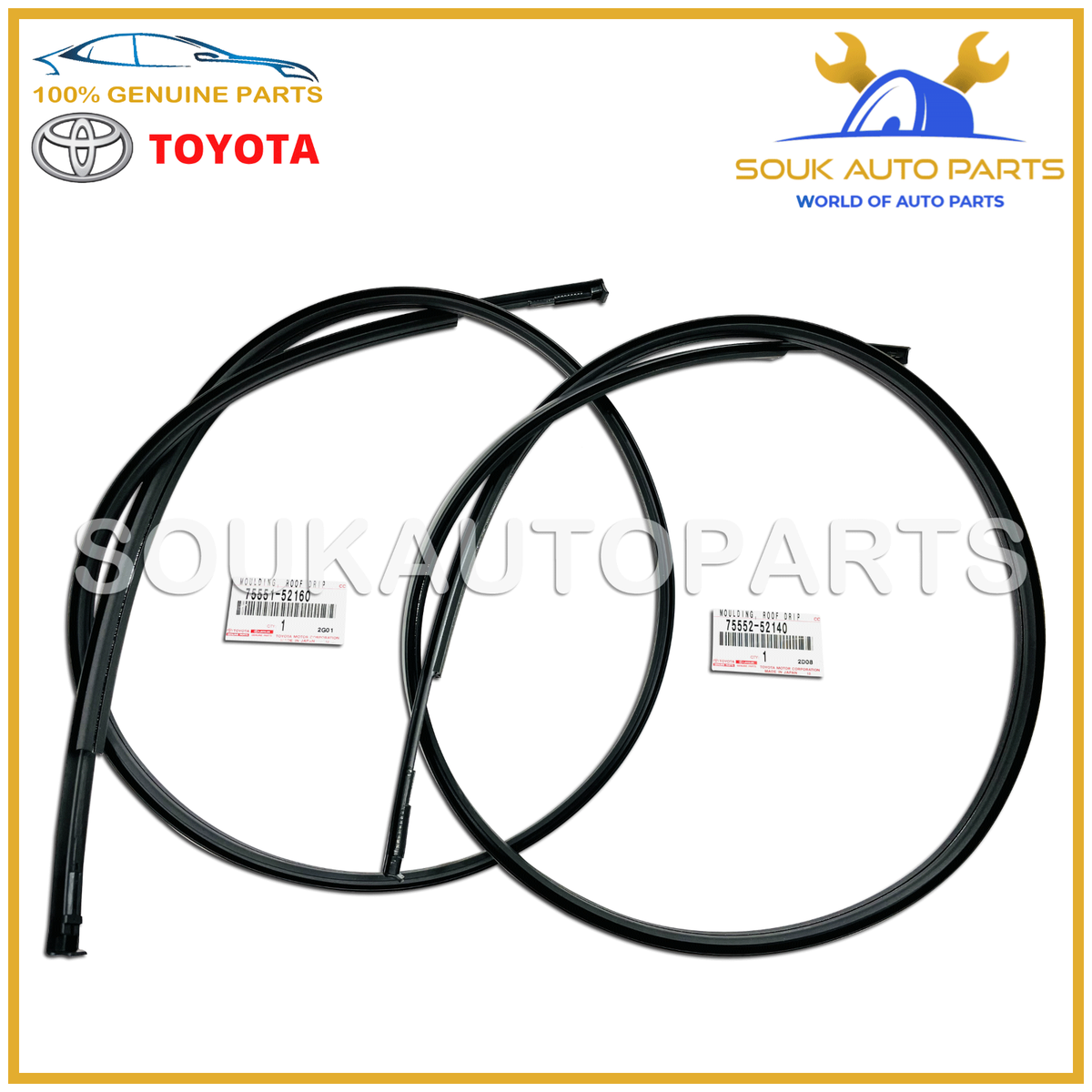 75551-52160 75552-52140 Toyota Yaris ROOF DRIP SIDE FINISH