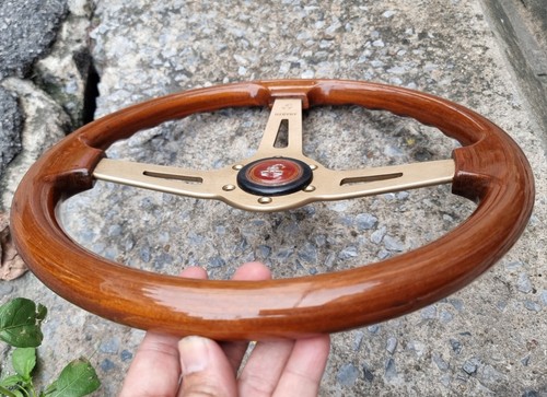 rare vintage Abarth wood Steering Wheel size 350 mm. - Picture 14 of 24